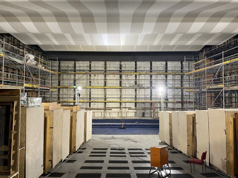 Kinosaal während der Sanierung, September 2024