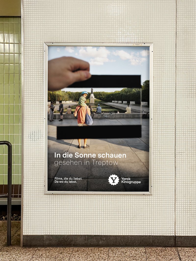 Kampagnenmotiv „In die Sonne schauen – gesehen in Treptow