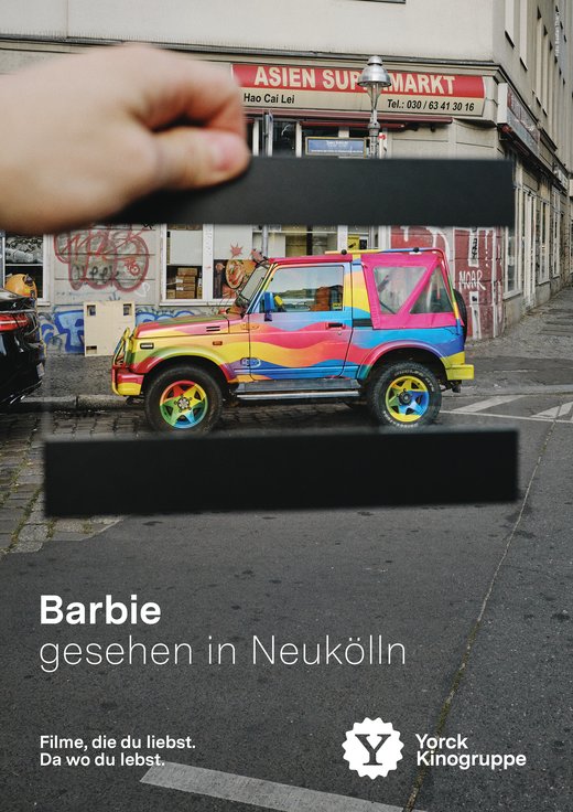 Kampagnenmotiv „Barbie – gesehen in Neukölln“