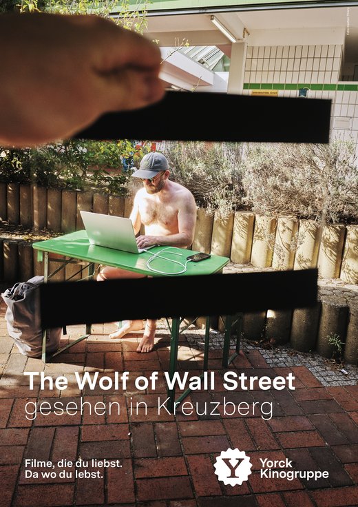 Kampagnenmotiv „The Wolf of Wall Street – gesehen in Kreuzberg“